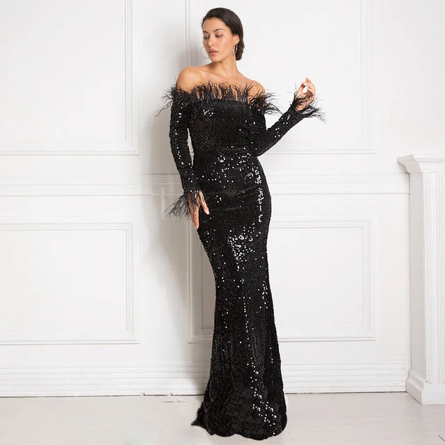 Dazzle Dames Feestjurk met Glinzende Lovertjes