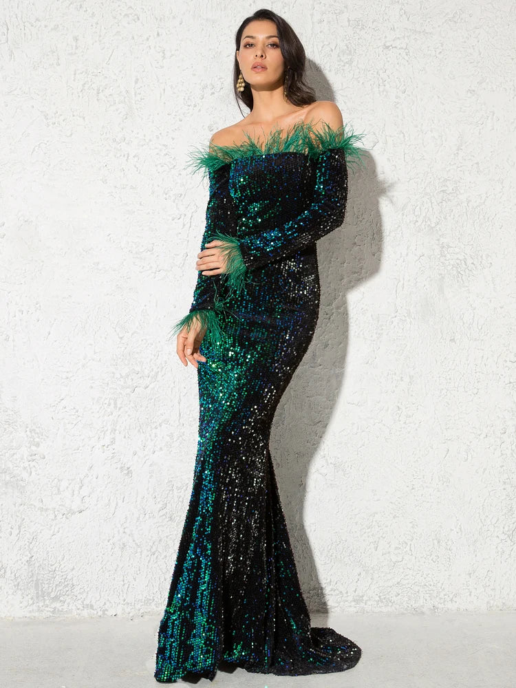 Dazzle Dames Party Dress with Shiny Sequins
