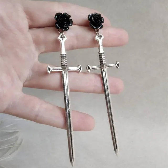 Verleidelijke Goth Rode Fluwelen Choker met Vleermuis Hanger