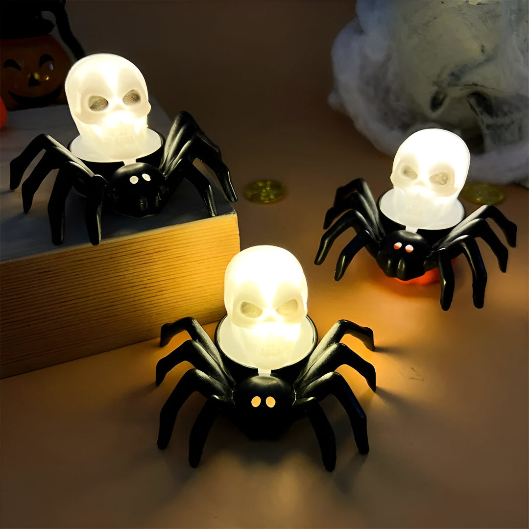 Griezelige LED Spinnenlichten