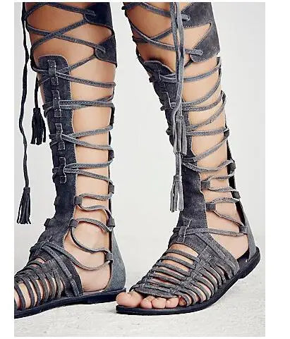 AllureStyle Luxus Gladiatorstiefel