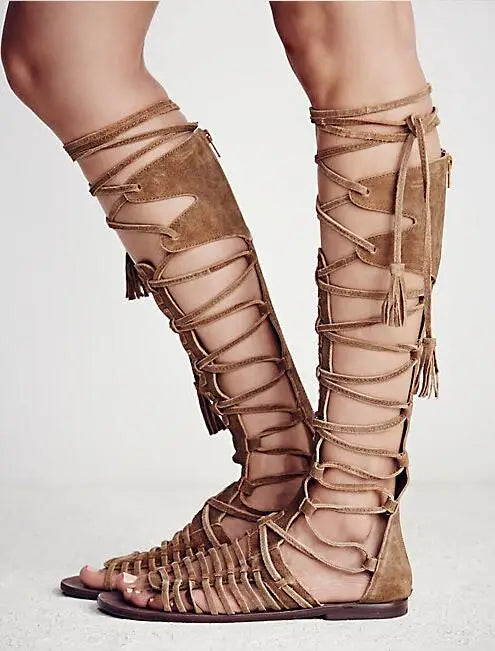 AllureStyle Luxus Gladiatorstiefel