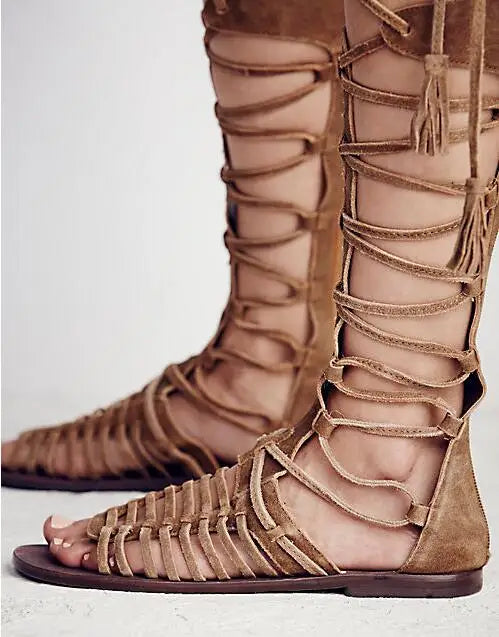 AllureStyle Luxus Gladiatorstiefel