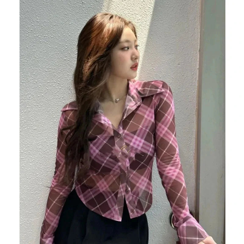 Lunelle Blusa Trasparente Corta