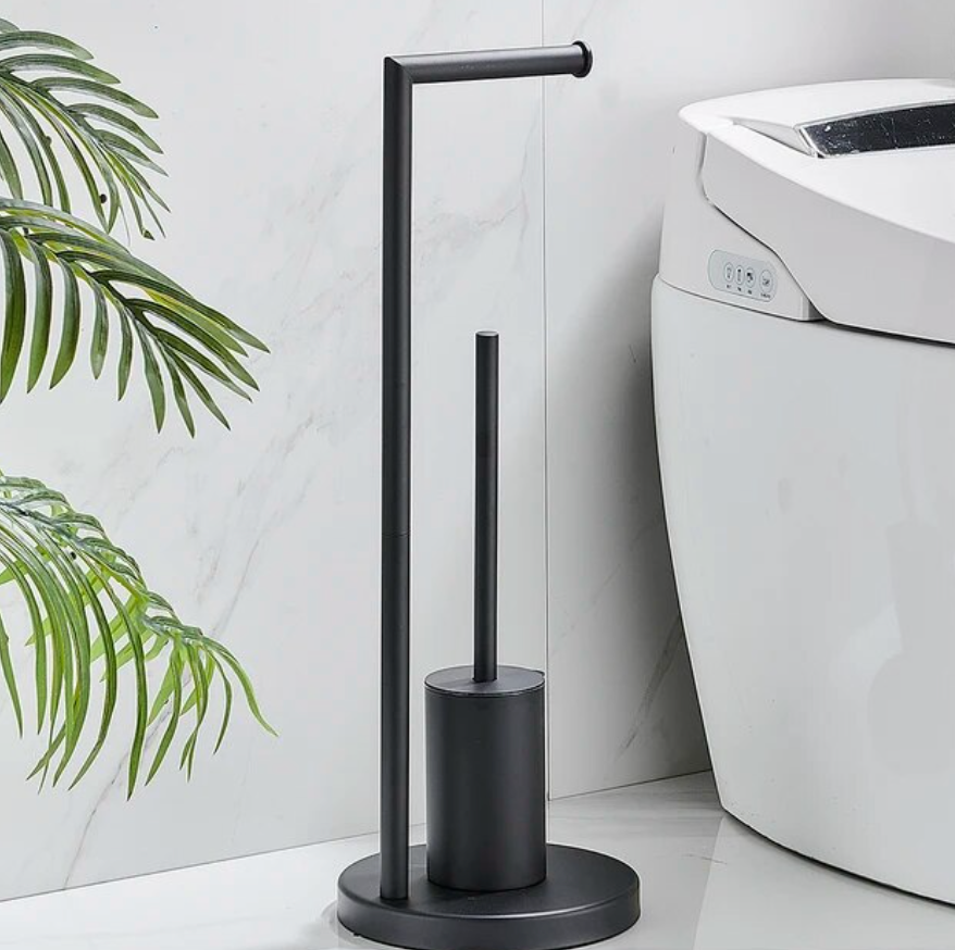 Harlox | Toiletrolhouder met borstel