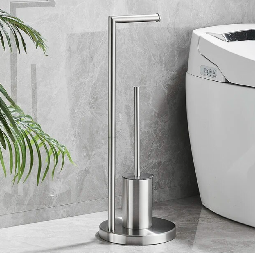 Harlox | Toiletrolhouder met borstel