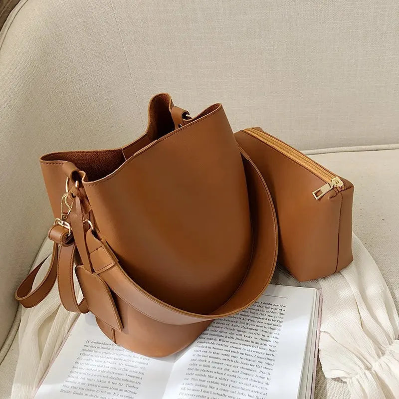 DamesMode Set di Borse Elegante a Due Pezzi