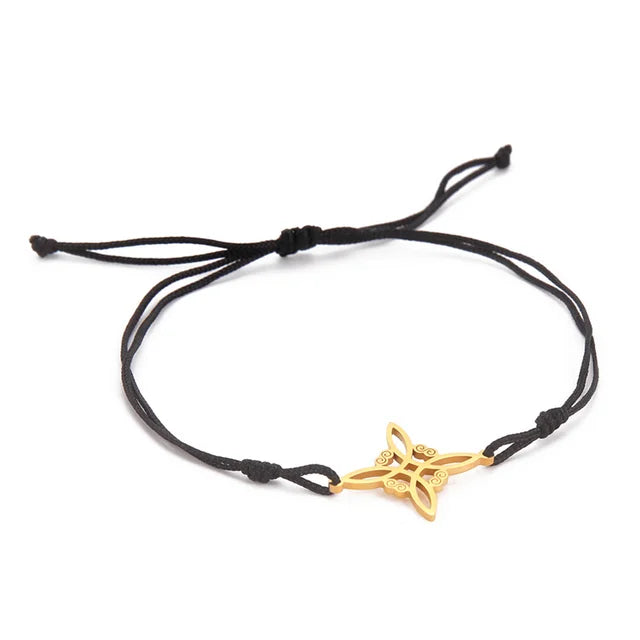 Hexagon Knot Charm Bracelet - Stainless Steel