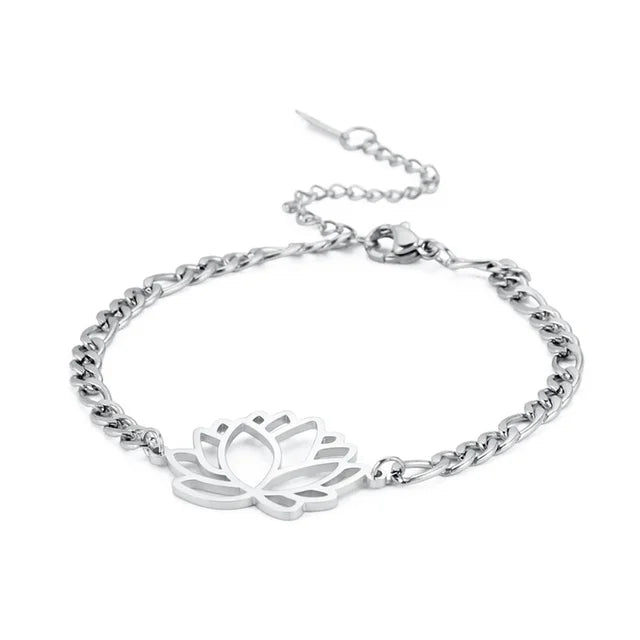 Hexagon Knot Charm Bracelet - Stainless Steel