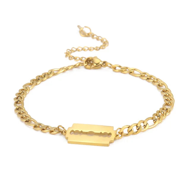 Hexagon Knot Charm Bracelet - Stainless Steel