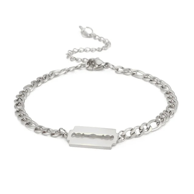 Hexagon Knot Charm Bracelet - Stainless Steel