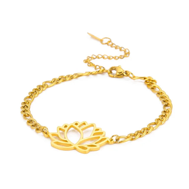 Hexagon Knot Charm Bracelet - Stainless Steel