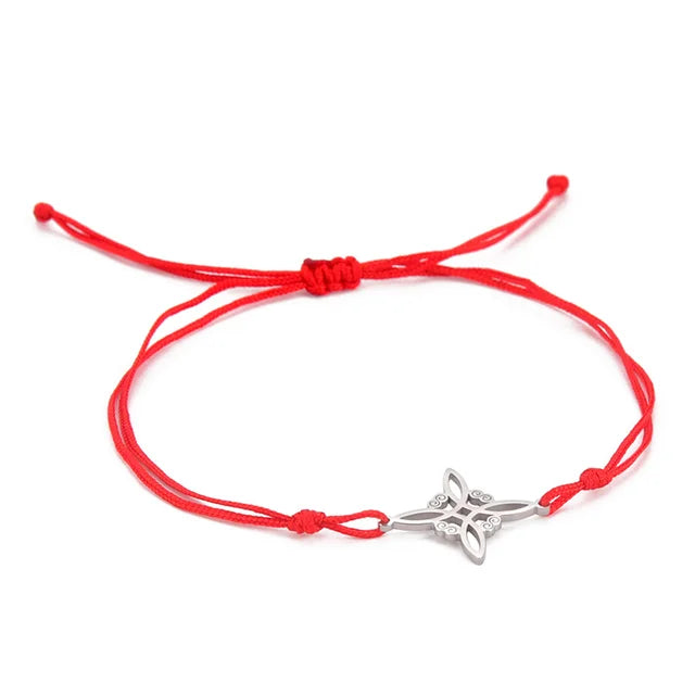 Hexagon Knot Charm Bracelet - Stainless Steel