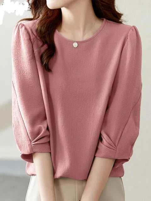 Autumn Spring Women's Blouses - Stylish Tops with 3/4 Sleeves      3.5