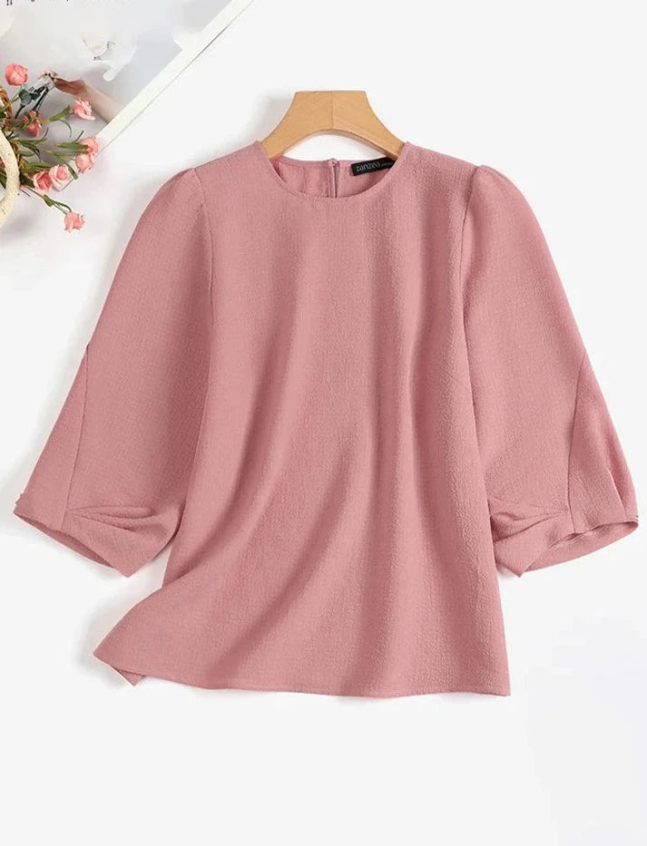 Autumn Spring Women's Blouses - Stylish Tops with 3/4 Sleeves      3.5