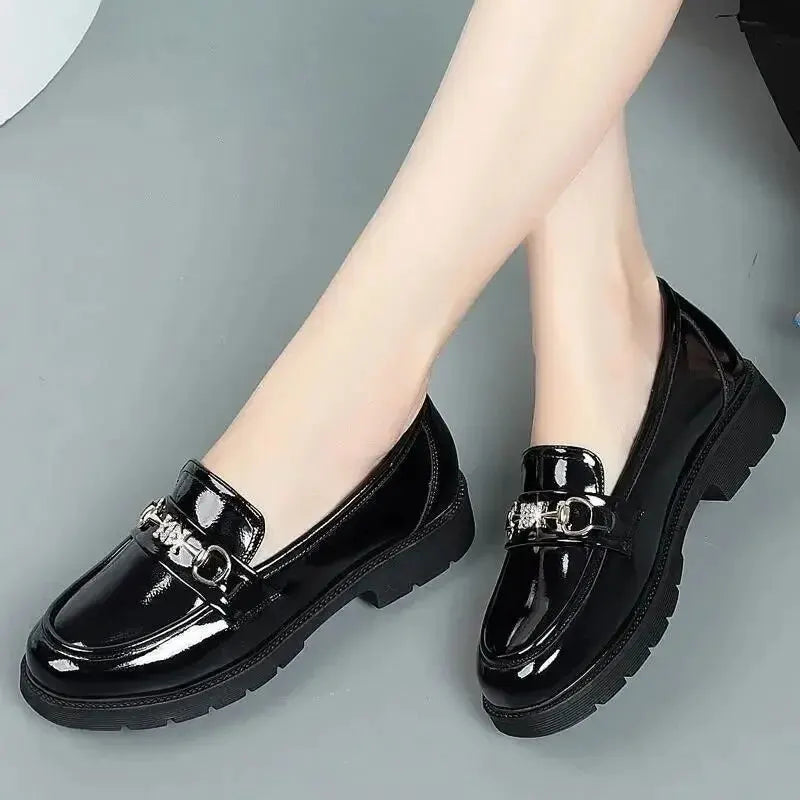 ElegantEase Autumn Soft Leather Loafers