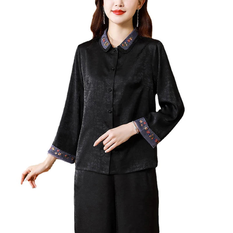 Eleganza Couture Top in Seta Ricamato