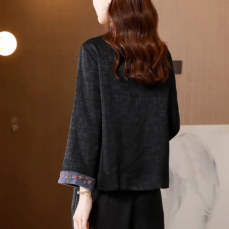 Eleganza Couture Top in Seta Ricamato