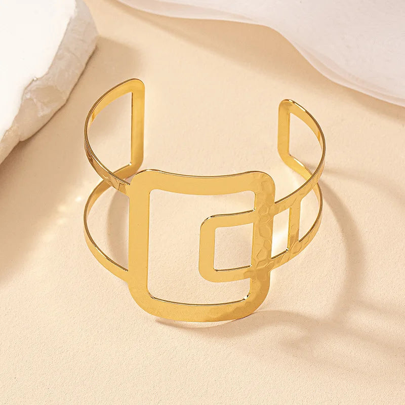 GlamourGems Vergulde Metalen Geometrische Opening Armbanden