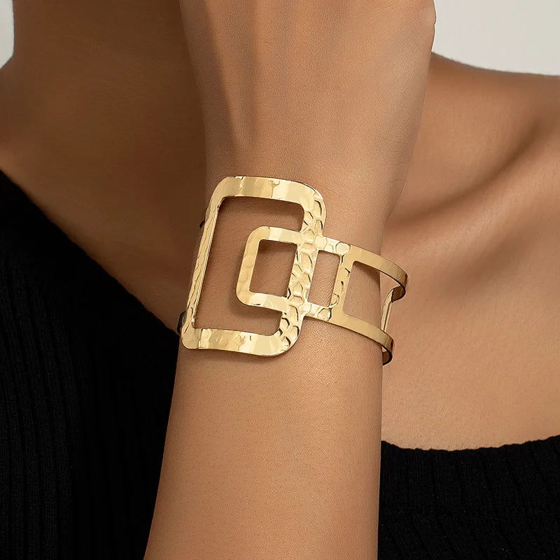 GlamourGems Vergulde Metalen Geometrische Opening Armbanden