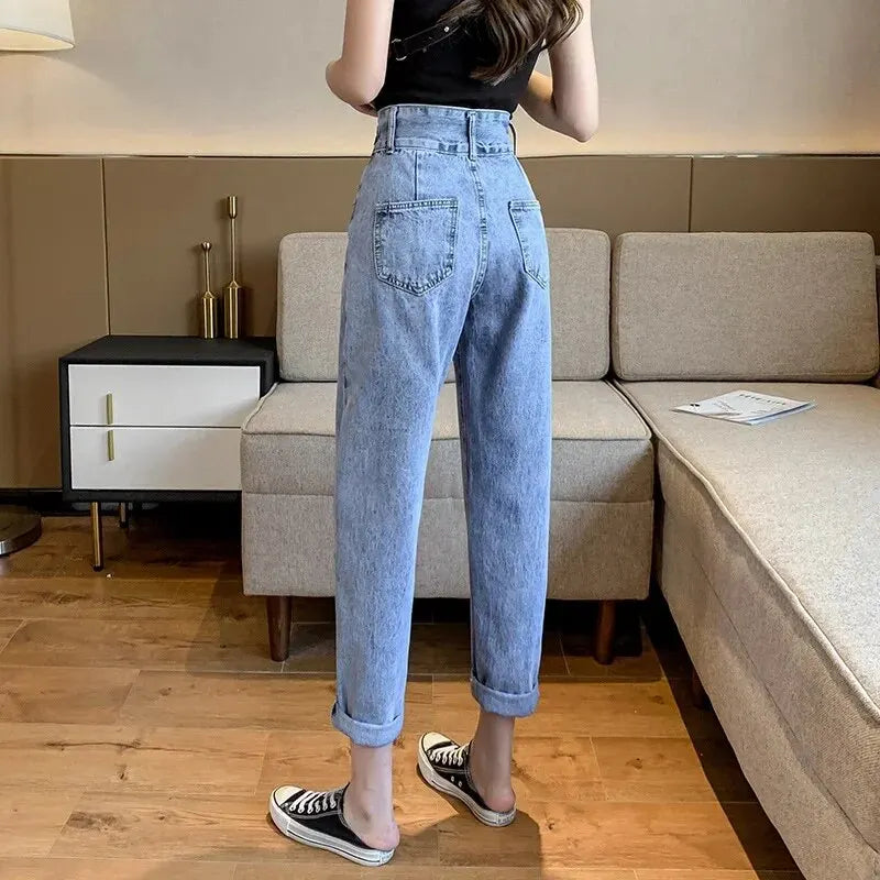 Retro High Waist Sommerjeans für Frauen