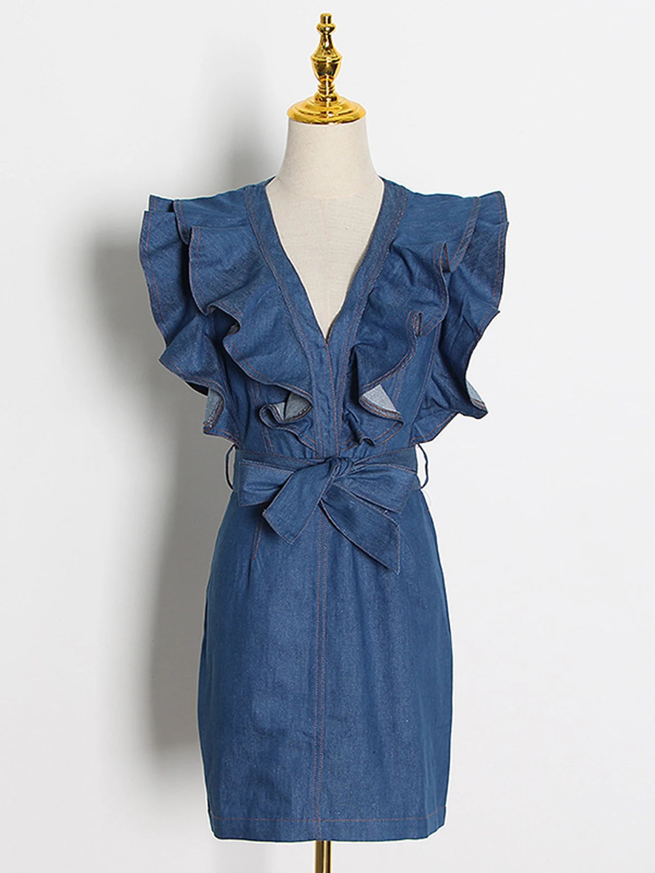 Stylish Sexy Denim Mini Dress
