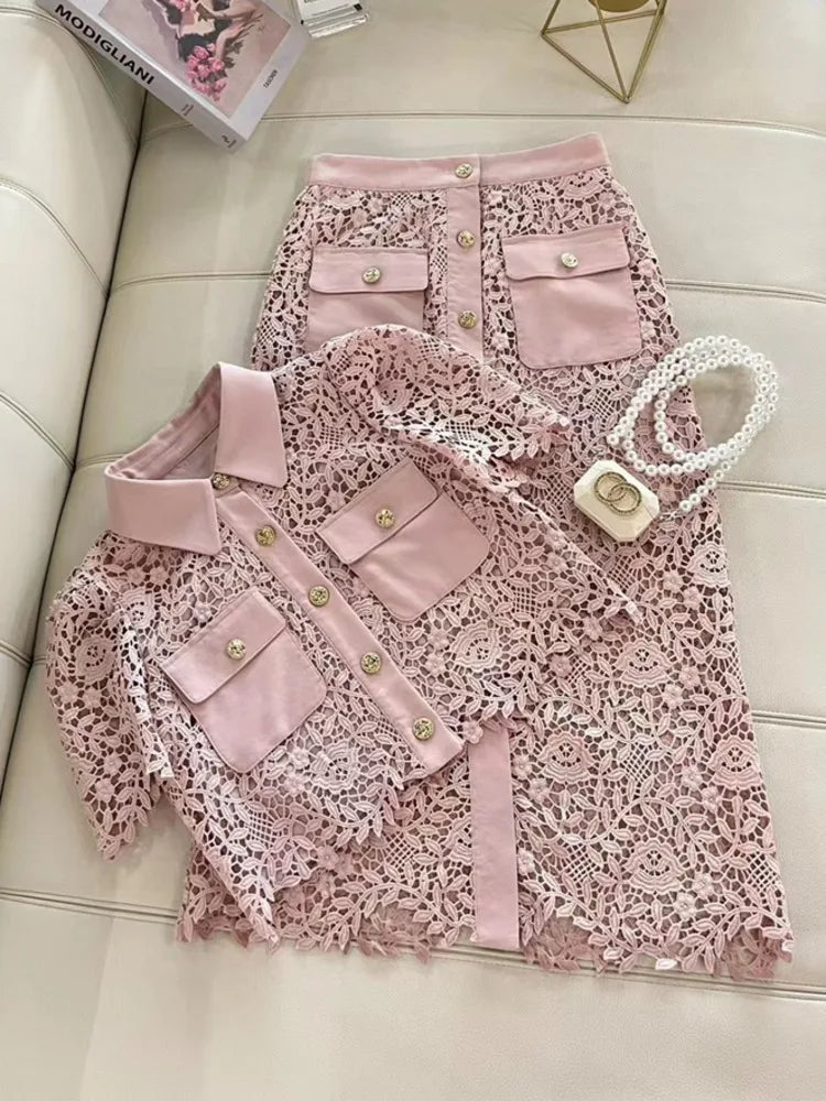 Luxus Spitze Sommer Set