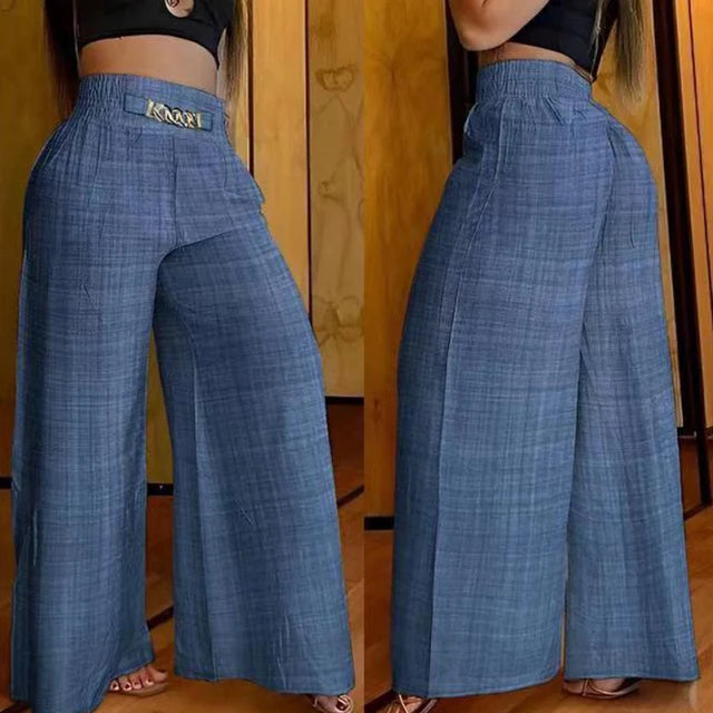 Zomerbries Pantaloni a Vita Alta Larghi Lo Stile Estivo Perfetto