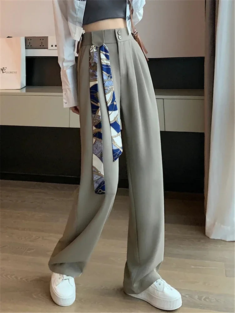 JunoBelle Elegante Pantaloni Bianchi da Completo