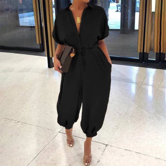 Elegant Summer Jumpsuit with High Waist
