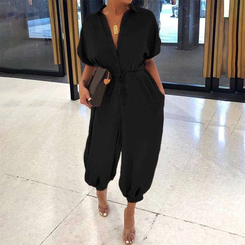 Elegant Summer Jumpsuit with High Waist