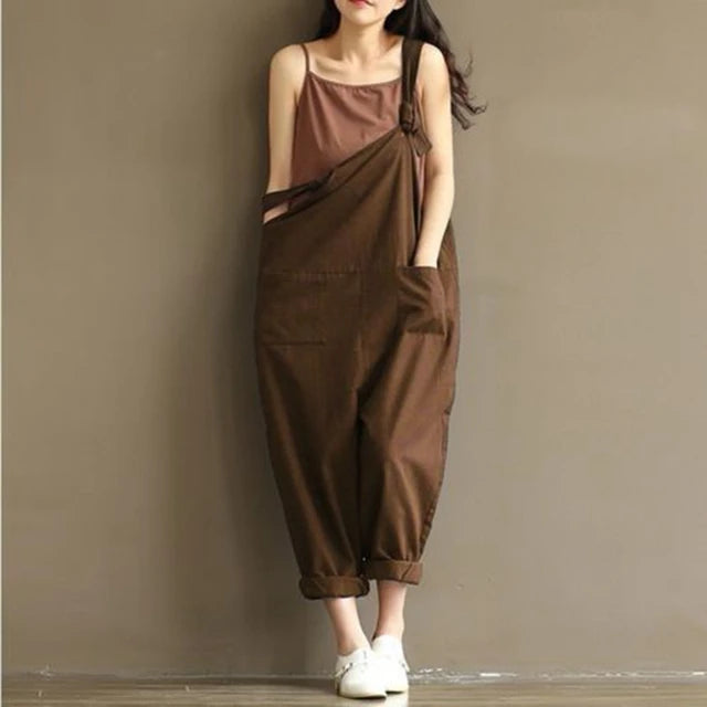 Stylish Chic Loose Solid Jumpsuit for Women