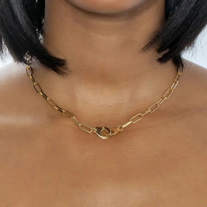 Stoere Hot Handboeien Hanger Ketting