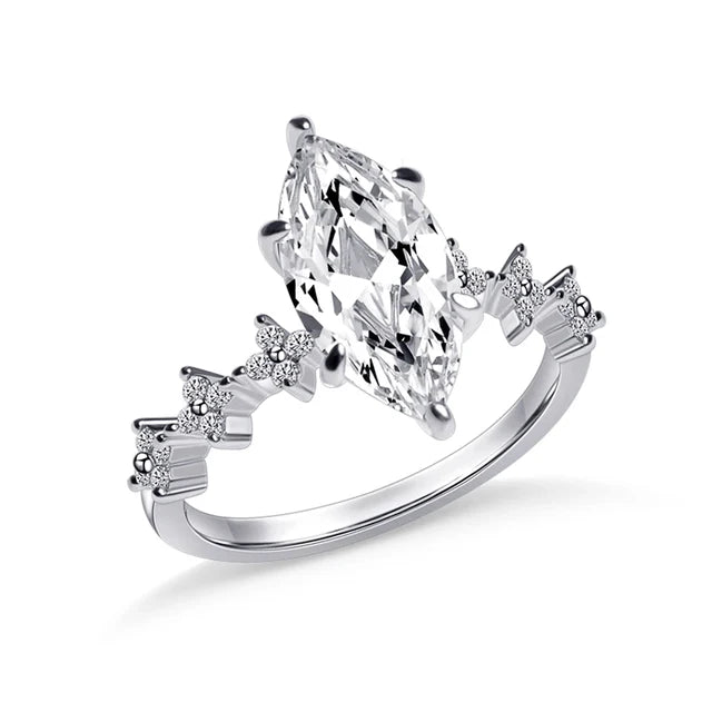 Huitan Splendidi Anelli Marquise con Zircone Cubico