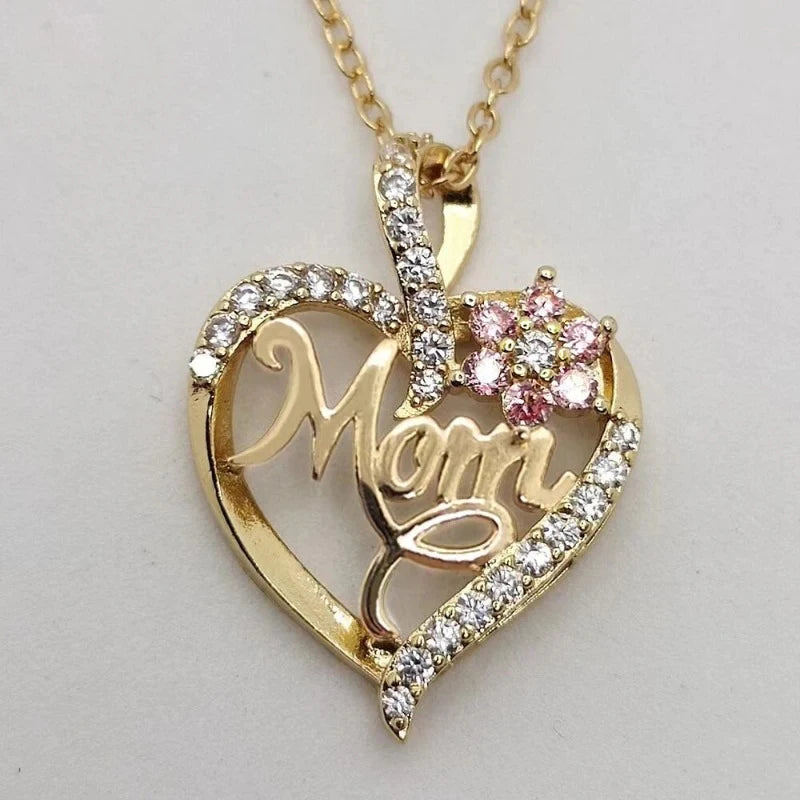Moeder's Liefde Roze Bloem Ketting van Huitan Jewelry