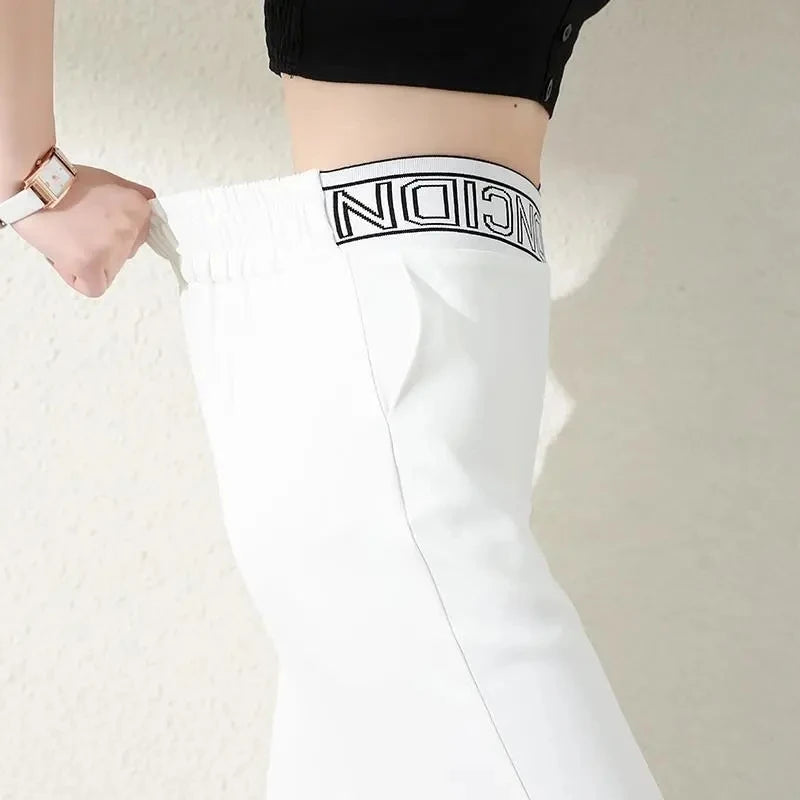 Pantaloni larghi in seta ghiaccio Summer Breeze