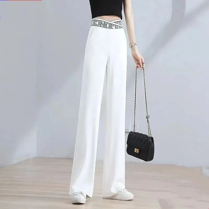 Pantaloni larghi in seta ghiaccio Summer Breeze