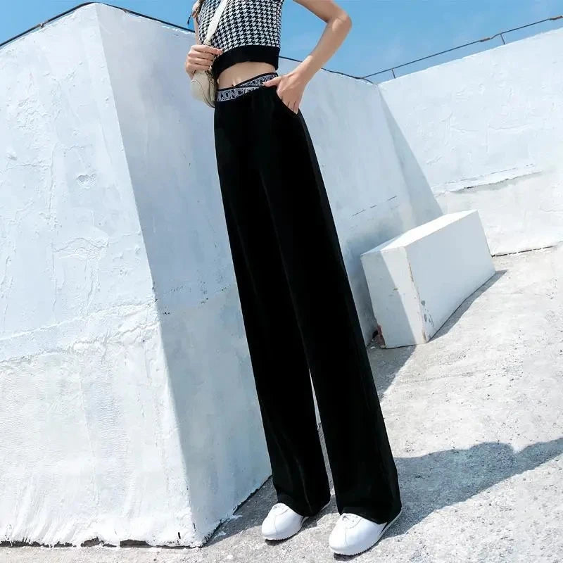 Pantaloni larghi in seta ghiaccio Summer Breeze
