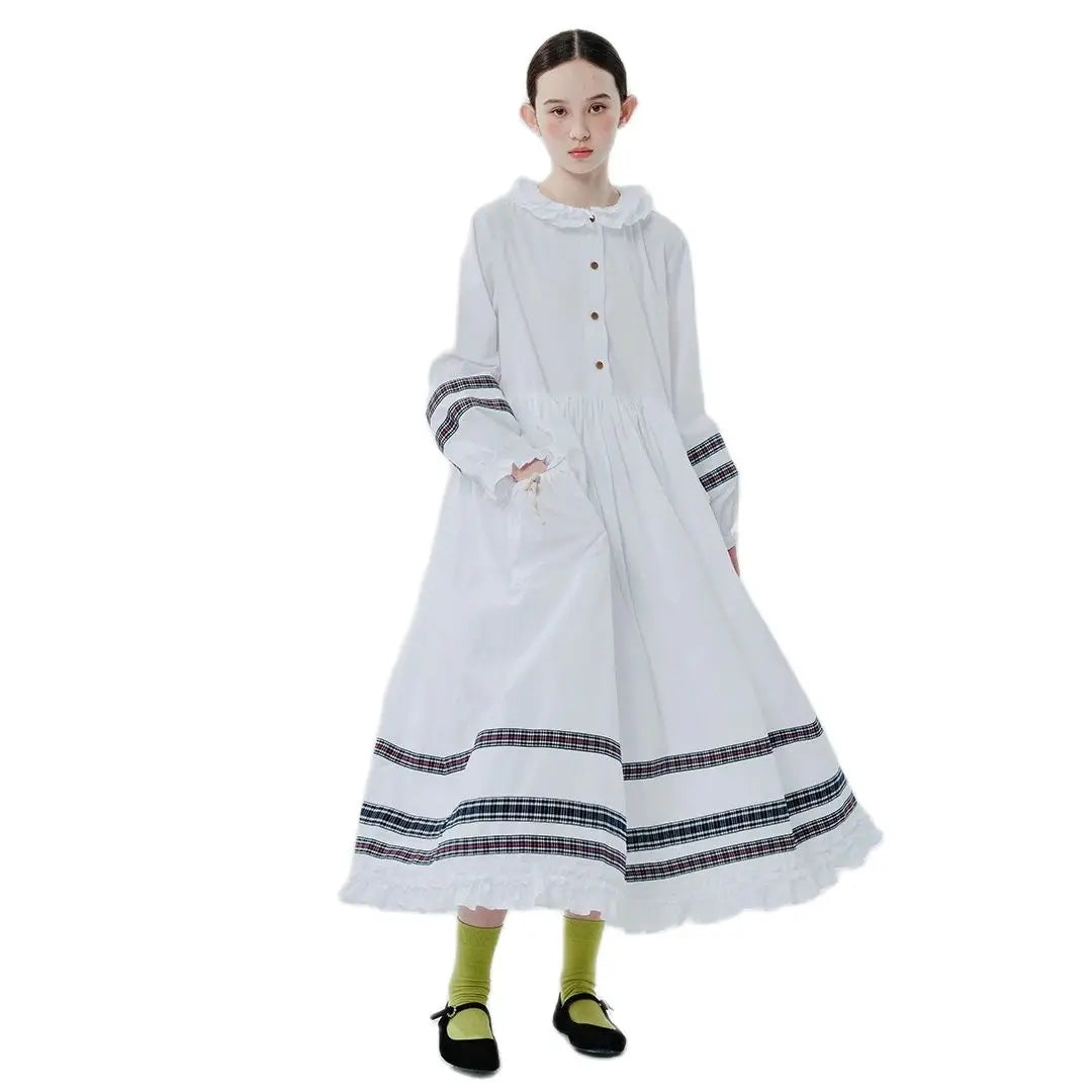 Florelia Summer Dress with White Lace Collar