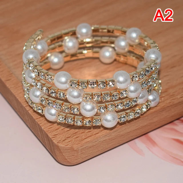 Glänzendes Perlenpracht Armband aus Diamantglanz