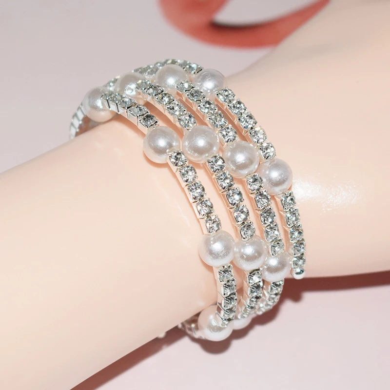 Glänzendes Perlenpracht Armband aus Diamantglanz