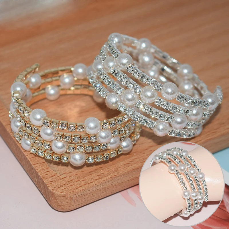 Glänzendes Perlenpracht Armband aus Diamantglanz