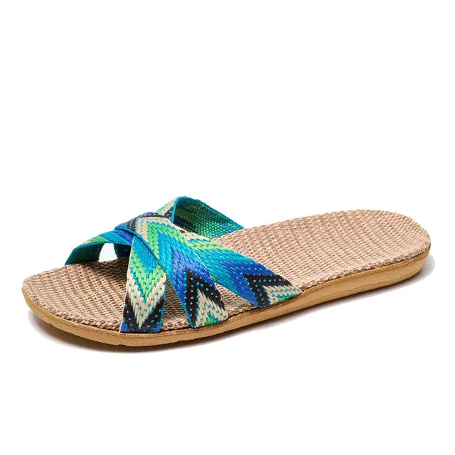 Light Linen Slippers for Home