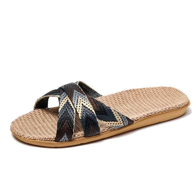 Light Linen Slippers for Home