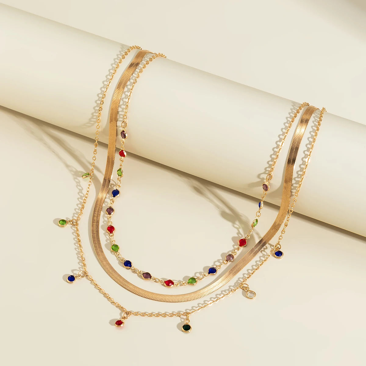 Colorful Crystal Necklace from Insight Z for Vintage Glamour