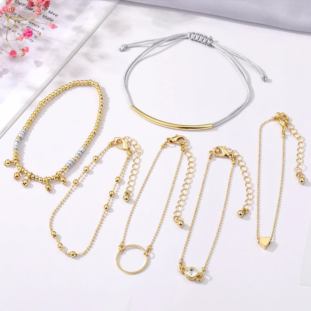 Golden Bohemia Bracelet Set: Trendy and Luxurious