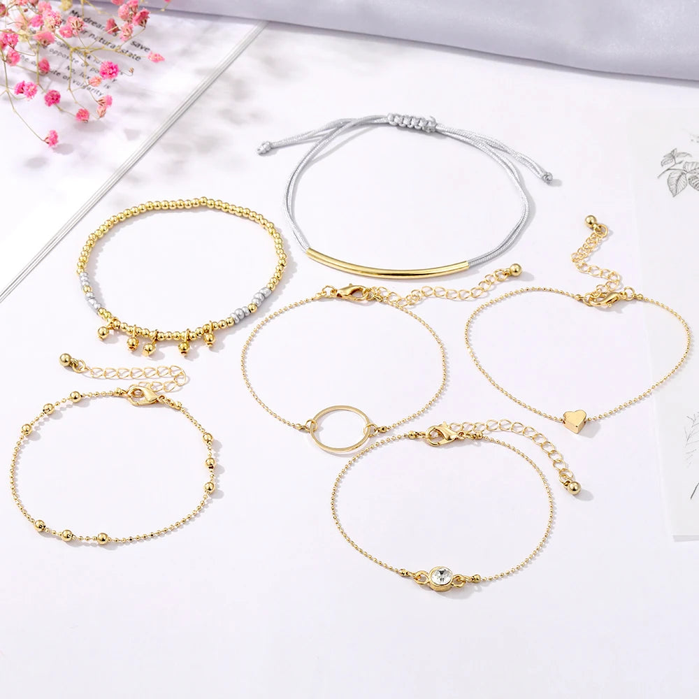 Golden Bohemia Bracelet Set: Trendy and Luxurious