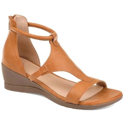 Velanora - Belle e super comode sandali vintage ortopedici in pelle con tacco