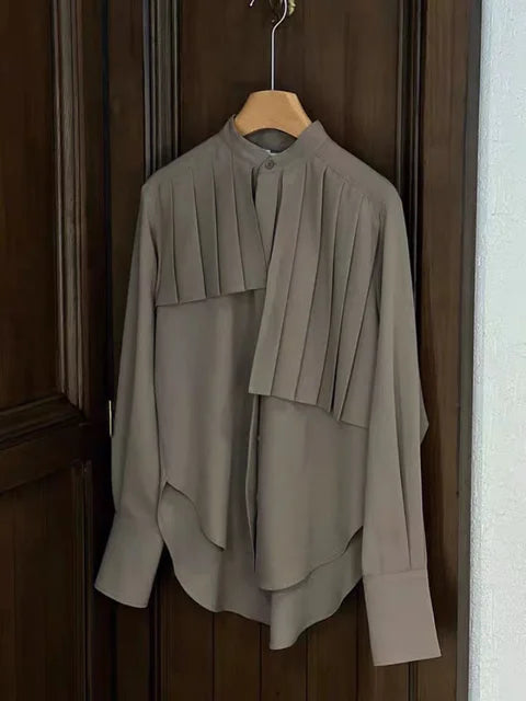 Japanese Vintage O-Neck Blouse for Women