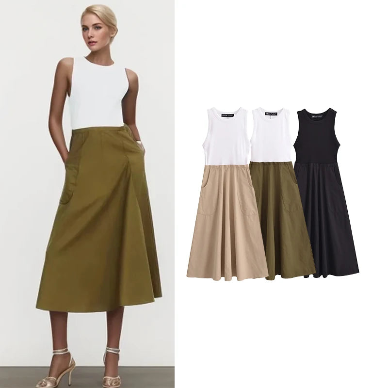 Charmante Couture: Chic Patchwork Zomerjurk